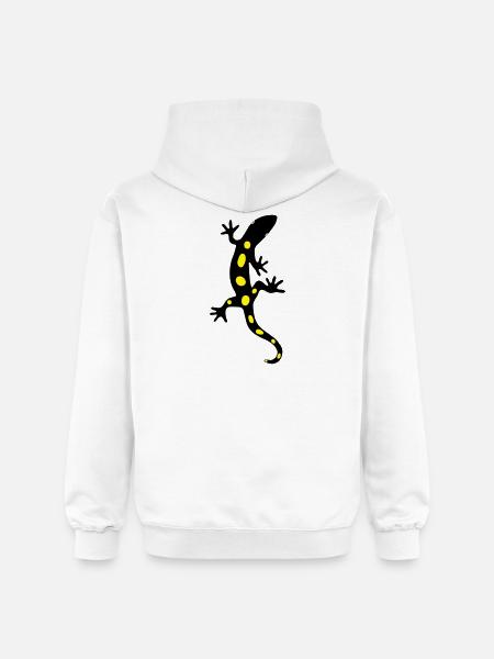 Lizard Salamander Gecko Fire Salamander - Gildan Unisex Softstyle® Midweight Hoodie - white