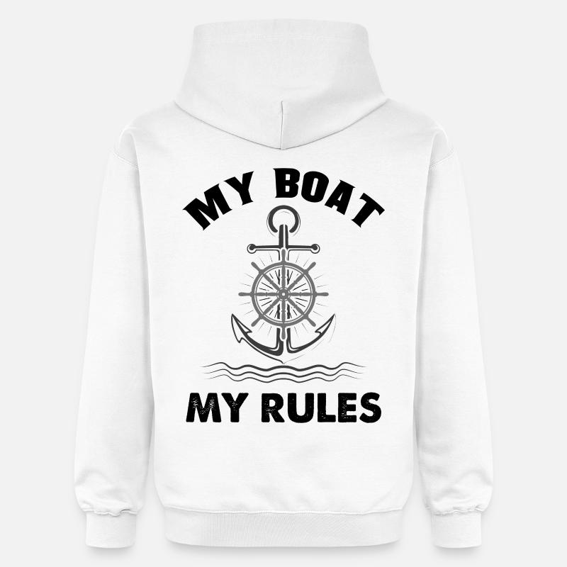 Cadeau de capitaine de bateau - Sweat à capuche Softstyle® Gildan Unisexe - blanc