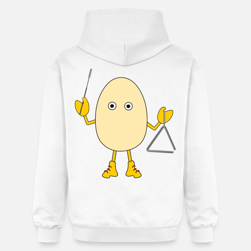 Triangle Egghead - Sweat à capuche Softstyle® Gildan Unisexe - blanc