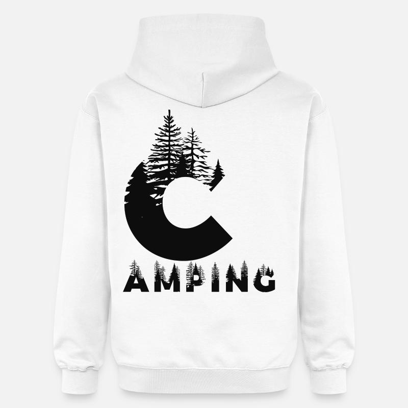 camping - Sweat à capuche Softstyle® Gildan Unisexe - blanc