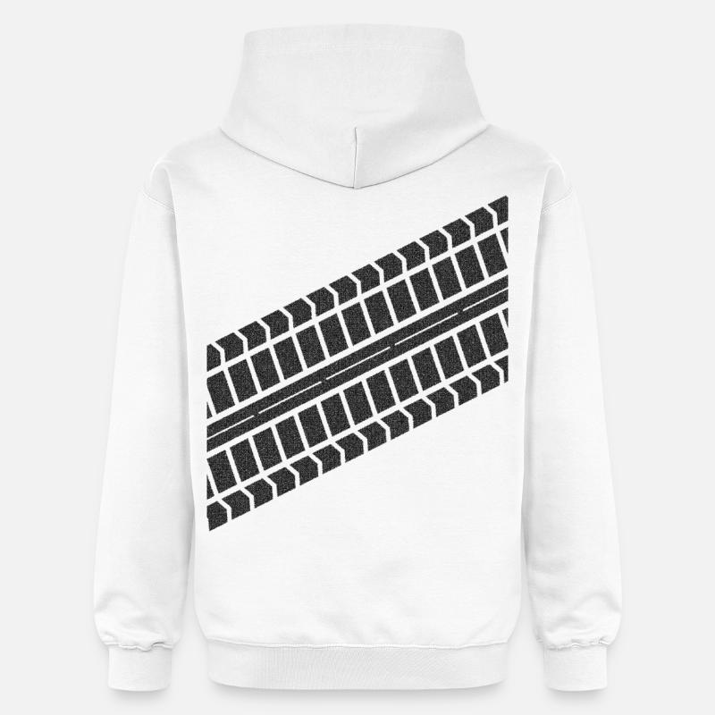 Empreinte des pneus - Sweat à capuche Softstyle® Gildan Unisexe - blanc