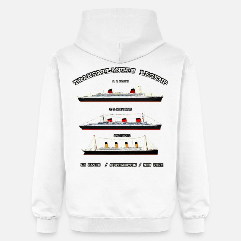 TRANSATLANTIC LEGEND Louis RUNEMBERG © Adagp - Sweat à capuche Softstyle® Gildan Unisexe - blanc