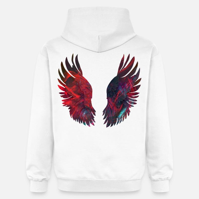 Ailes de Feu Luminescentes - Sweat à capuche Softstyle® Gildan Unisexe - blanc