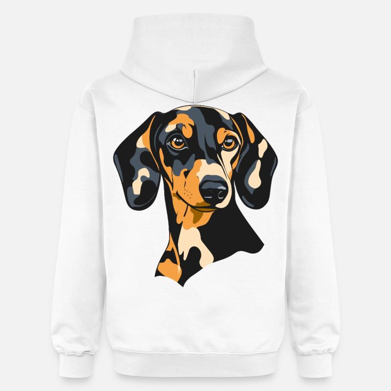 Teckel - Sweat à capuche Softstyle® Gildan Unisexe - blanc
