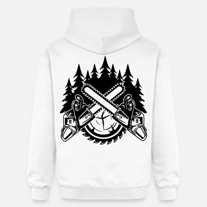 Tronçonneuses - Sweat à capuche Softstyle® Gildan Unisexe - blanc