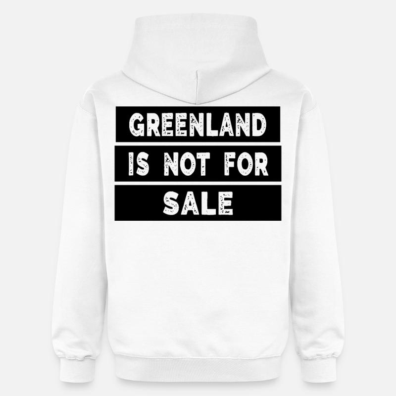 Le Groenland n’est pas à vendre - Sweat à capuche Softstyle® Gildan Unisexe - blanc