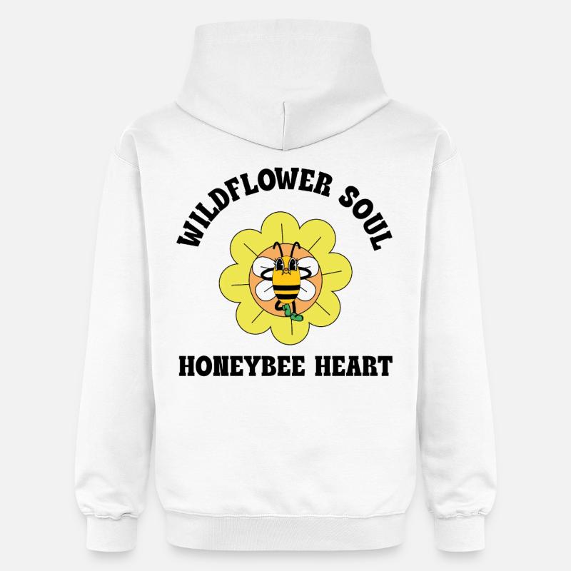 Âme de Fleurs sauvages – Diction du Cœur d’abeille - Sweat à capuche Softstyle® Gildan Unisexe - blanc