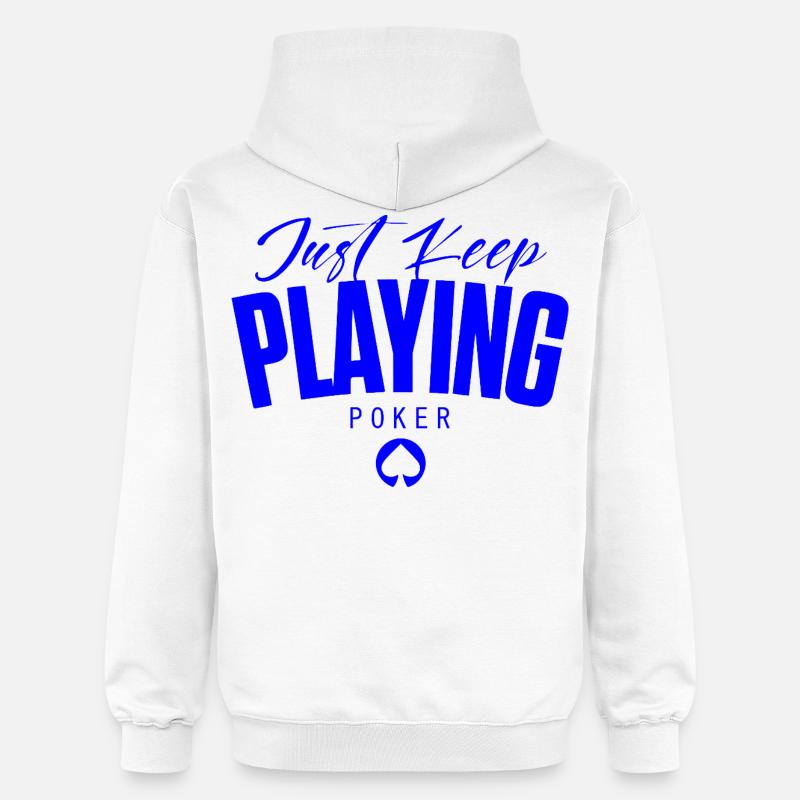 POKER -keep playing poker - luxurious design - Sweat à capuche Softstyle® Gildan Unisexe - blanc