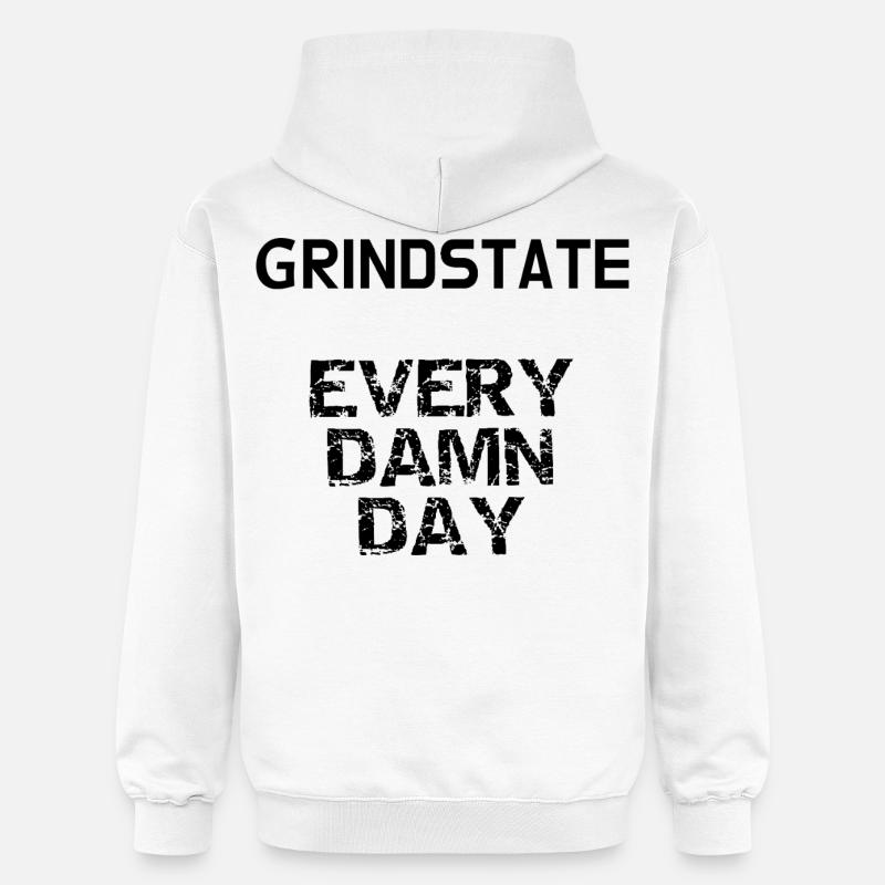 GRINDSTATE - Sweat à capuche Softstyle® Gildan Unisexe - blanc