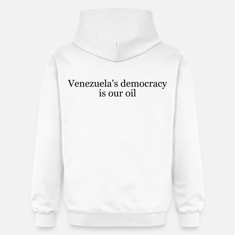 Pétrole du Venezuela - Sweat à capuche Softstyle® Gildan Unisexe - blanc