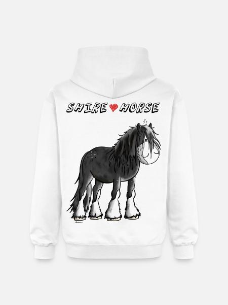 Love Shire Horses - Gildan Unisex Softstyle® Midweight Hoodie - white