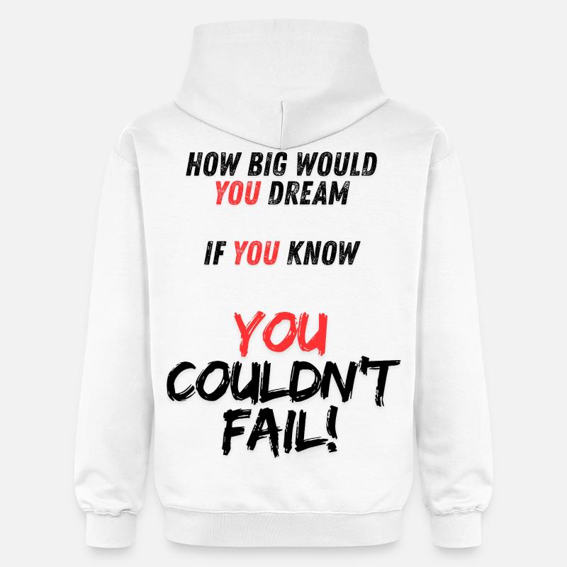 Message de motivation YOU sur noir - Sweat à capuche Softstyle® Gildan Unisexe - blanc