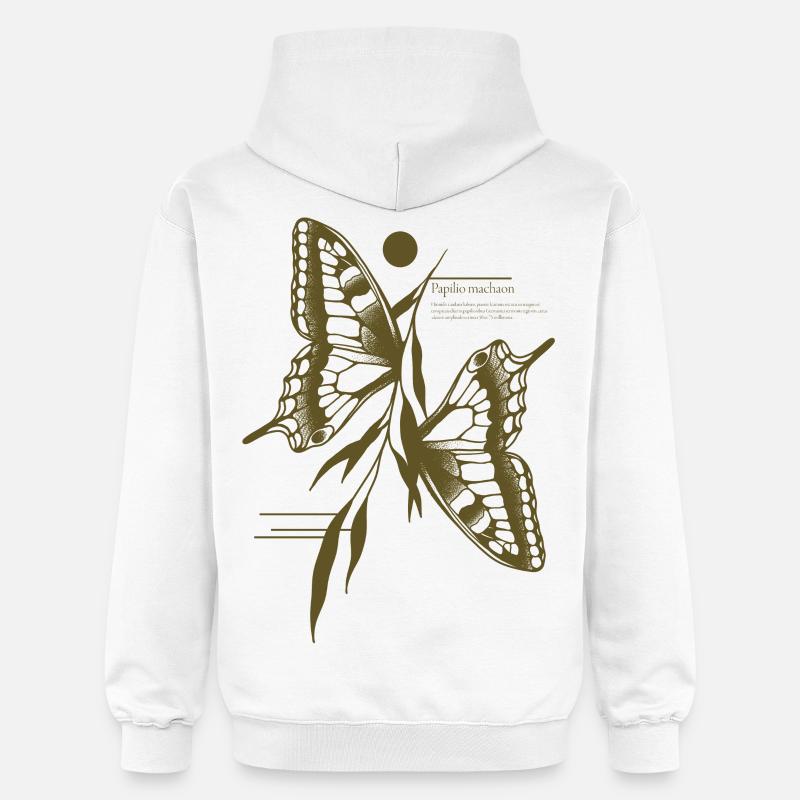 Papillon à queue d’aronde - Variante - Sweat à capuche Softstyle® Gildan Unisexe - blanc