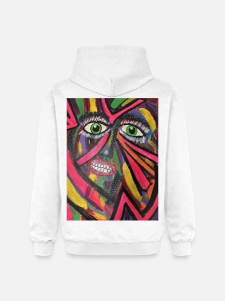 Luminous Portrait Mosaic - Gildan Unisex Softstyle® Midweight Hoodie - white