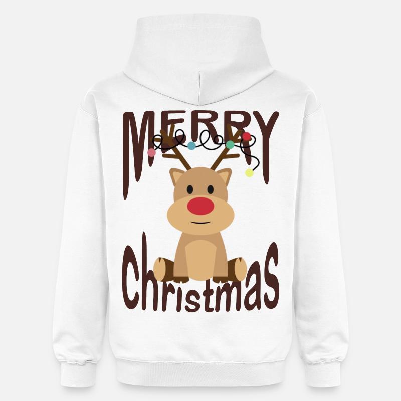 Joyeux Noël Renne - Sweat à capuche Softstyle® Gildan Unisexe - blanc