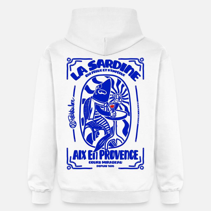 Sardine Aix En Provence - Sweat à capuche Softstyle® Gildan Unisexe - blanc