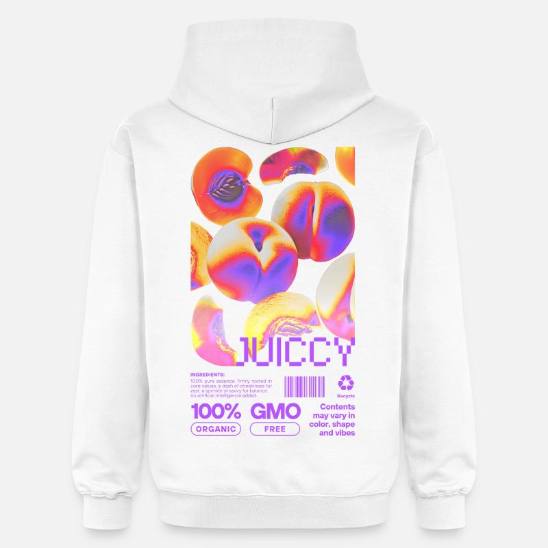 Déclaration pêche juteuse - Sweat à capuche Softstyle® Gildan Unisexe - blanc