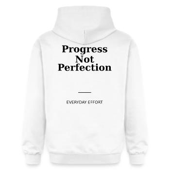 progress not perfection - Gildan Unisex Softstyle® Midweight Hoodie - white - Back - Liana (172cm)