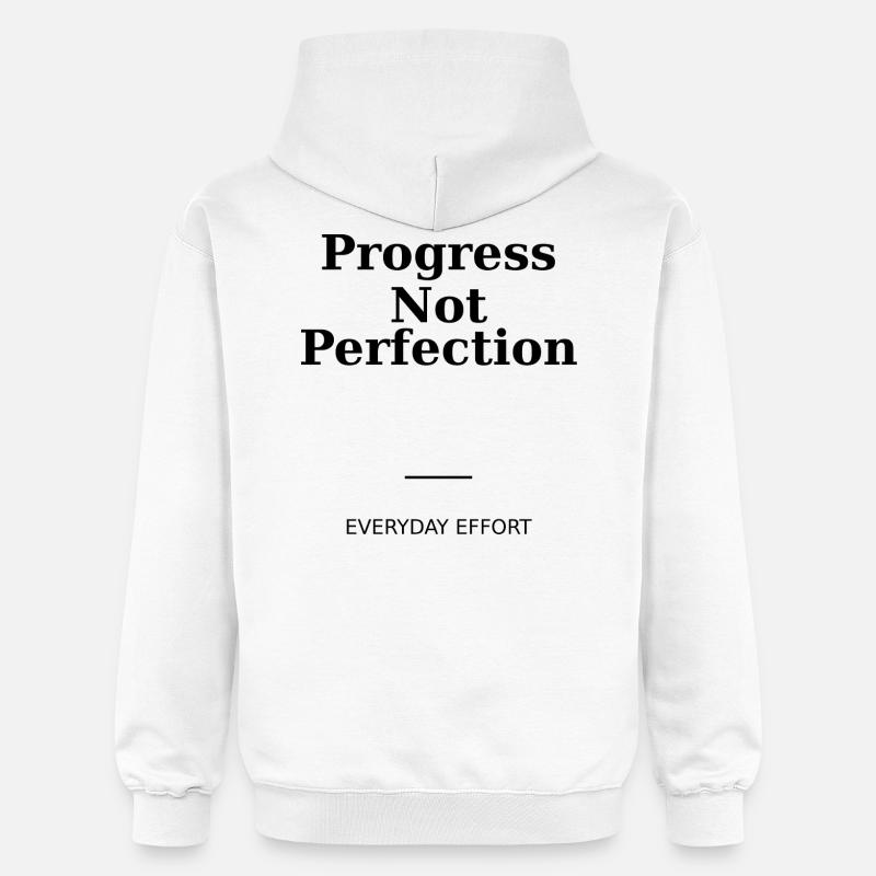 Progress Not Perfection - Sweat à capuche Softstyle® Gildan Unisexe - blanc