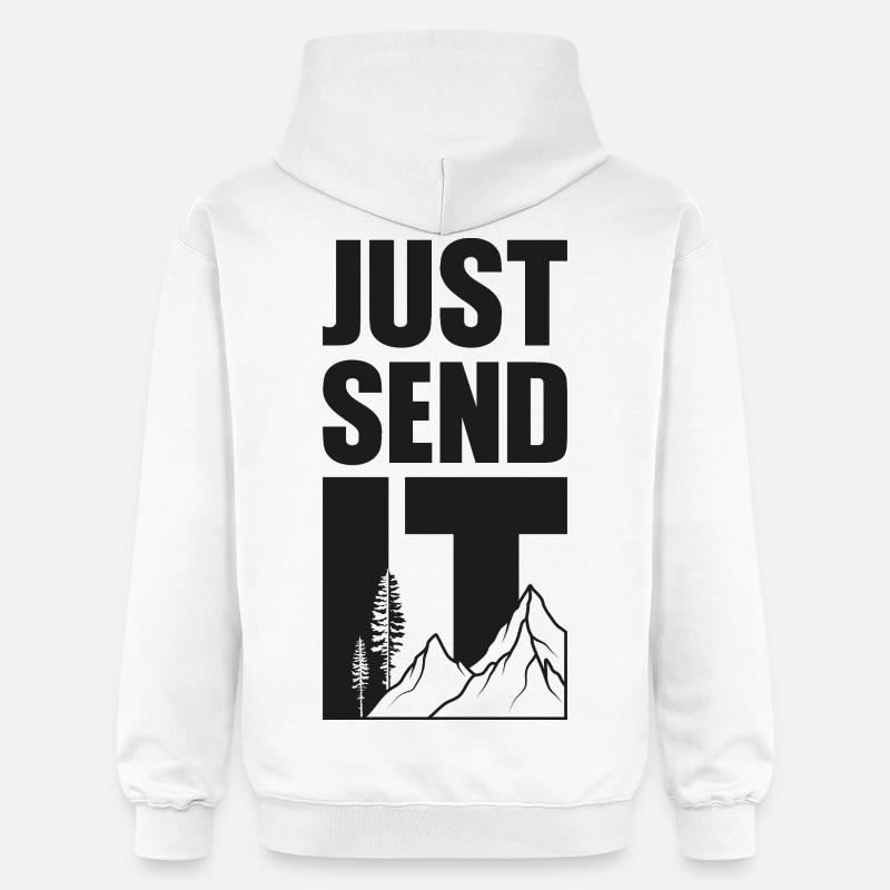 Il suffit de l’envoyer - Noir - Sweat à capuche Softstyle® Gildan Unisexe - blanc