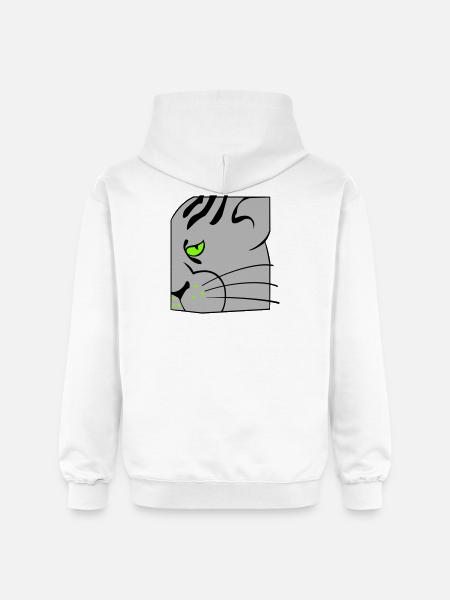 Cat - Gildan Unisex Softstyle® Midweight Hoodie - white