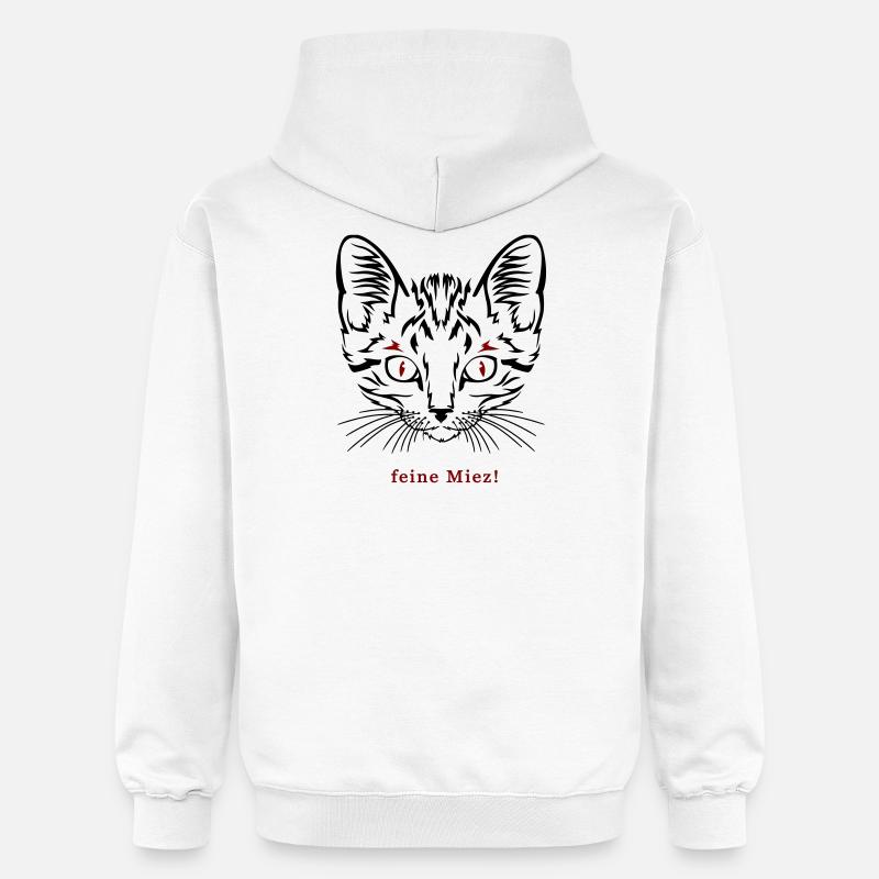 Chat, minou fin - Sweat à capuche Softstyle® Gildan Unisexe - blanc