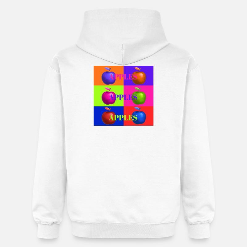 Pop Art Apfel Collage Design - Gildan Unisex Softstyle® Midweight Hoodie - Weiß
