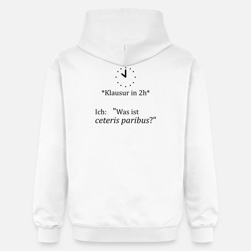 Unispruch "ceteris paribus" Geschenk, Studenten - Gildan Unisex Softstyle® Midweight Hoodie - Weiß