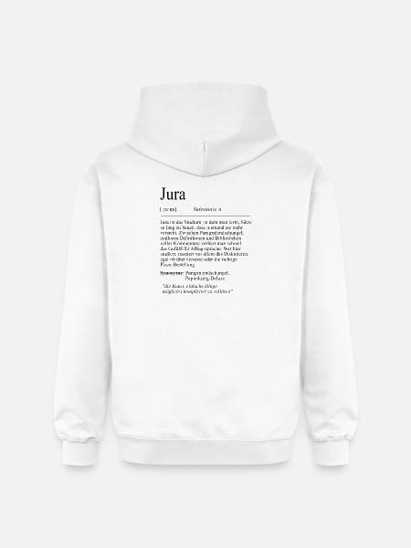 Unispruch "Jura" Student Geschenk, Studenten - Gildan Unisex Softstyle® Midweight Hoodie - Weiß