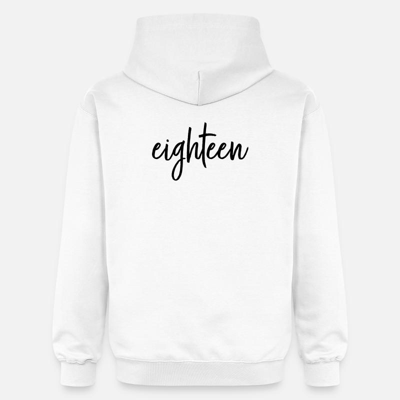 dix-huit ans 18 anniversaire cadeau - Sweat à capuche Softstyle® Gildan Unisexe - blanc