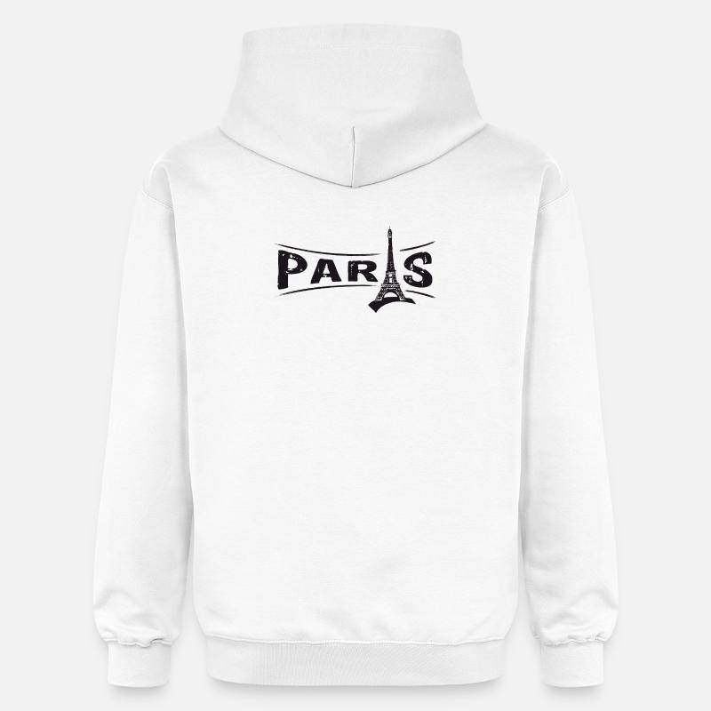 PARIS avec la Tour Eiffel - Sweat à capuche Softstyle® Gildan Unisexe - blanc