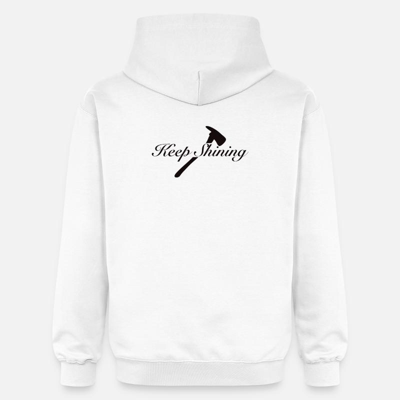 Continue de briller - Sweat à capuche Softstyle® Gildan Unisexe - blanc