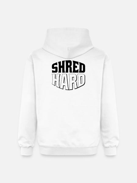 Shred Hard Snowboard Style - Gildan Unisex Softstyle® Midweight Hoodie - Weiß