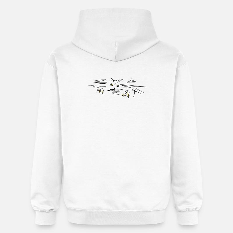 Chat Chat - Sweat à capuche Softstyle® Gildan Unisexe - blanc