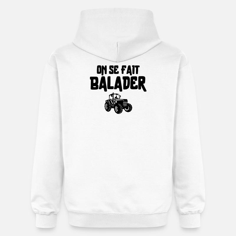 Bauer, Bauer, Bauer, Traktor - Gildan Unisex Softstyle® Midweight Hoodie - Weiß