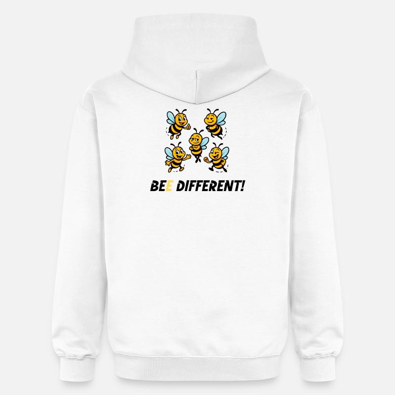 SOYEZ DIFFÉRENT ! - Sweat à capuche Softstyle® Gildan Unisexe - blanc
