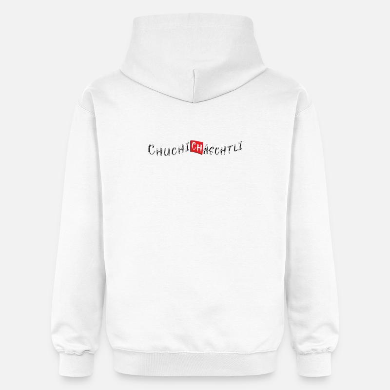 Chuchichäschtli | Mot suisse en dialecte - Sweat à capuche Softstyle® Gildan Unisexe - blanc