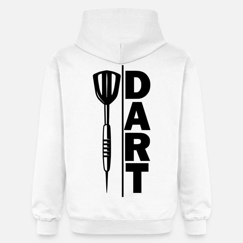 Fléchettes, fléchettes, FLÈCHE DE DASH - Sweat à capuche Softstyle® Gildan Unisexe - blanc