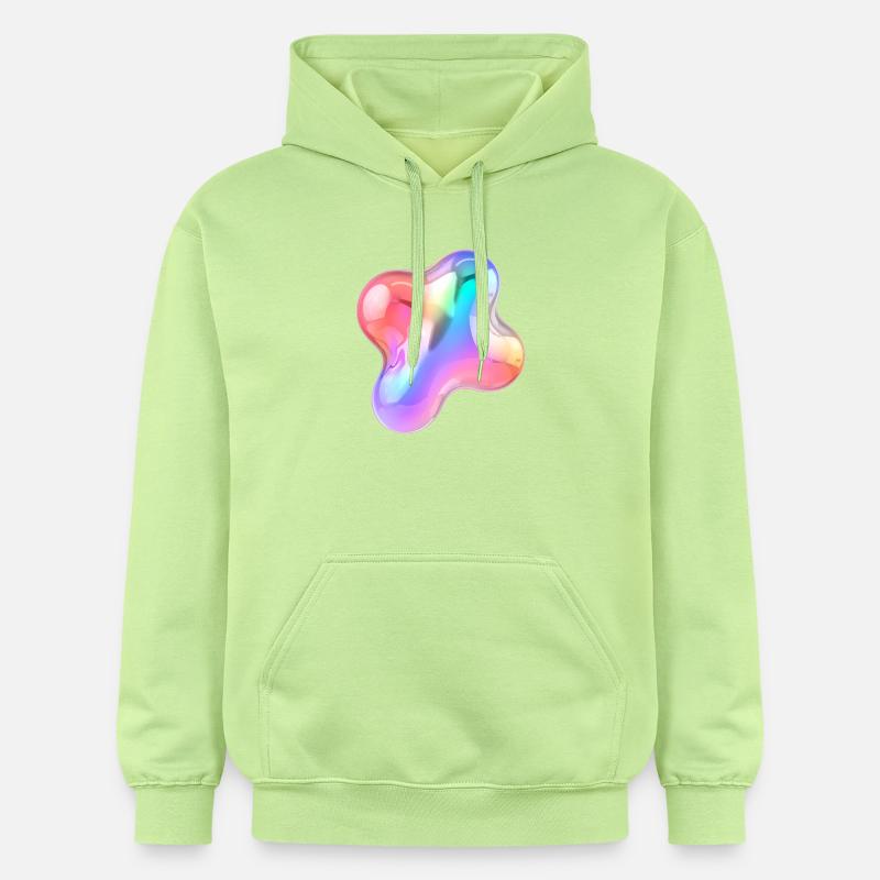 arc-en-ciel brillant abstrait Blob Design - Sweat à capuche Softstyle® Gildan Unisexe - pistache