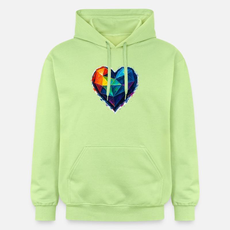 Amour - Cœur - Saint Valentin - Mariage - Sweat à capuche Softstyle® Gildan Unisexe - pistache
