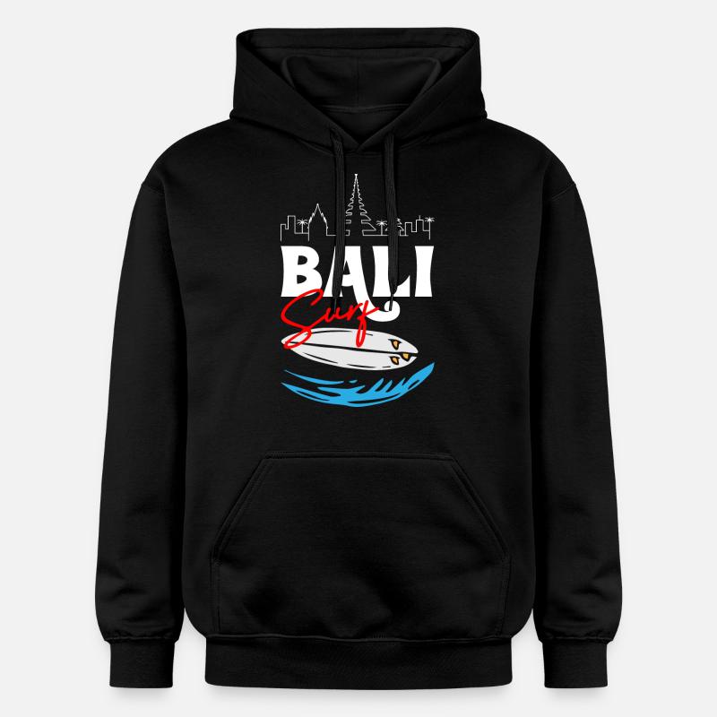 Surf à Bali - Sweat à capuche Softstyle® Gildan Unisexe - noir