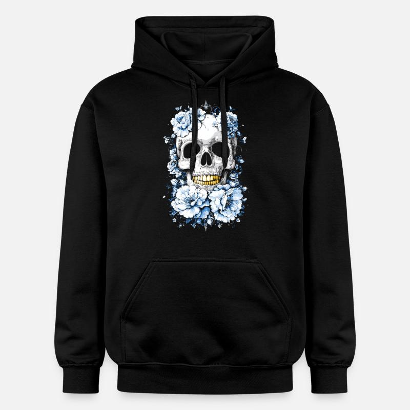 Crâne doré - Sweat à capuche Softstyle® Gildan Unisexe - noir