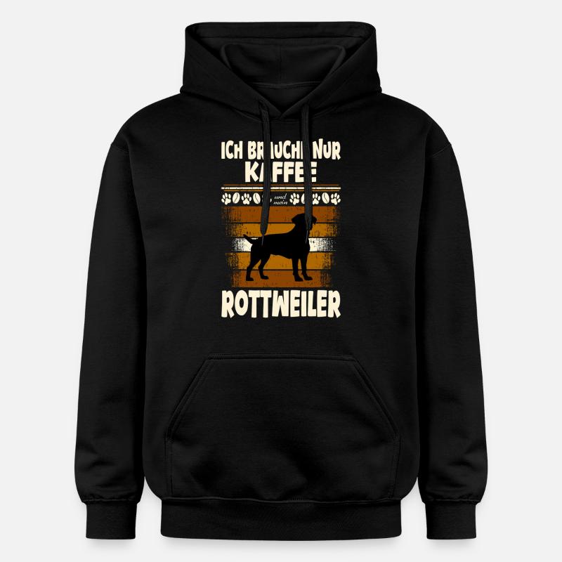 Rottweiler mon chien café - Sweat à capuche Softstyle® Gildan Unisexe - noir