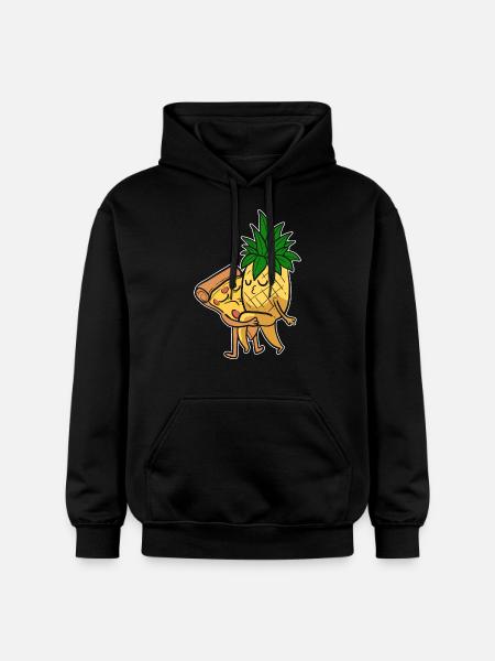 Pineapple Pizza Hawaii - Gildan Unisex Softstyle® Midweight Hoodie - black