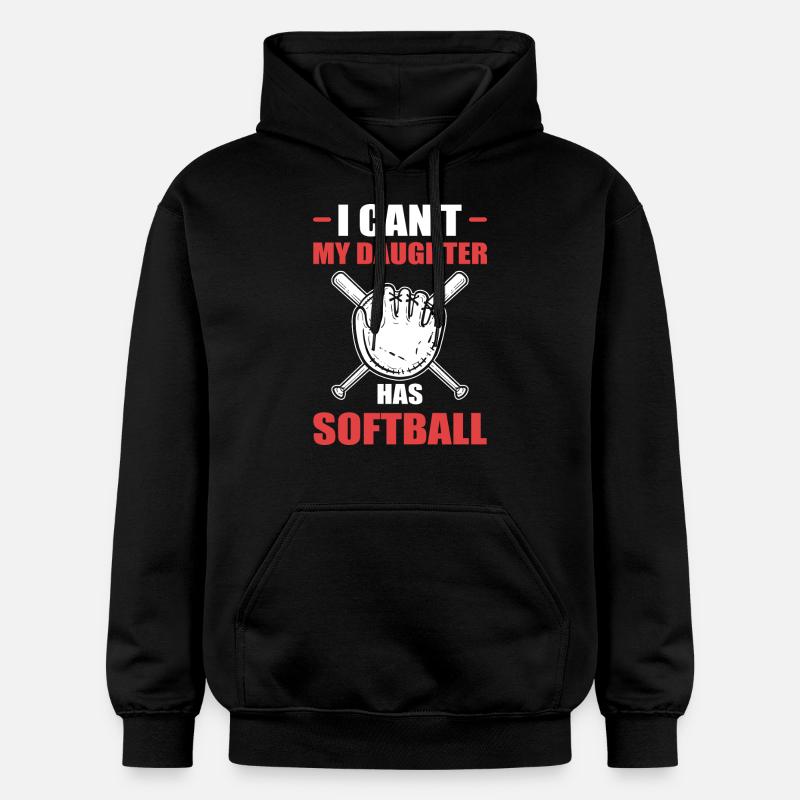 Softball Joueurs de softball - Sweat à capuche Softstyle® Gildan Unisexe - noir