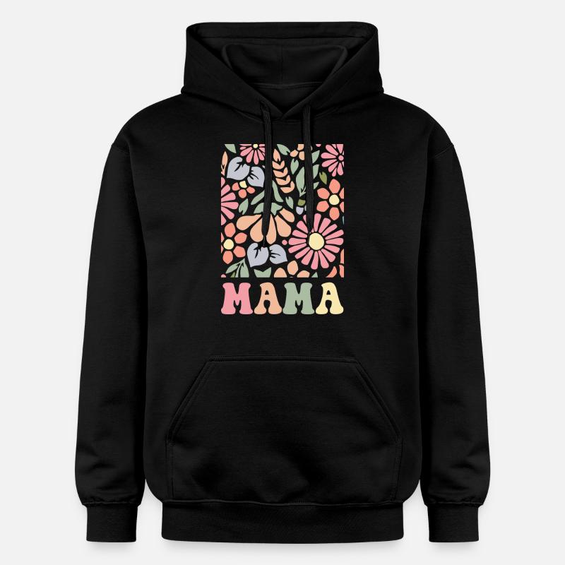 Mama Boho Flora - Sweat à capuche Softstyle® Gildan Unisexe - noir