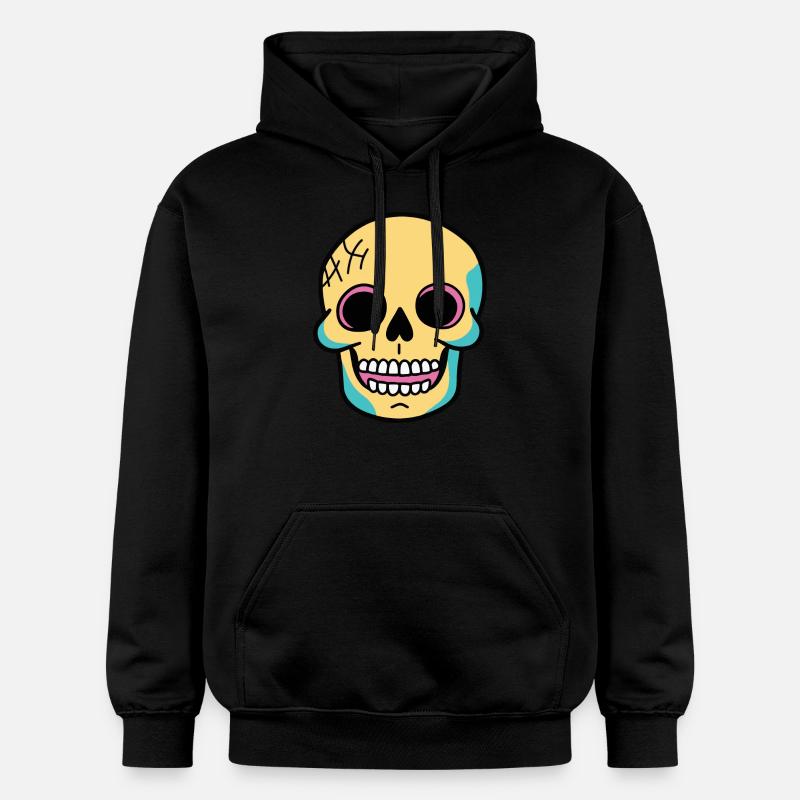 Crâne Halloween Drôle Squelette - Sweat à capuche Softstyle® Gildan Unisexe - noir