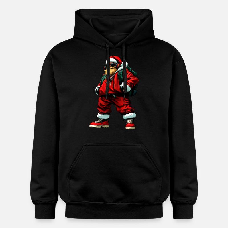 Rappeur de Noël - Sweat à capuche Softstyle® Gildan Unisexe - noir