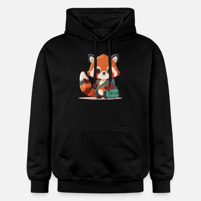 Petit panda roux - Sweat à capuche Softstyle® Gildan Unisexe - noir