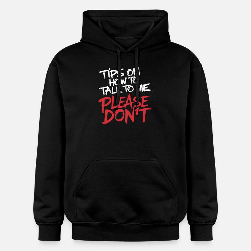 Introverti et sans conversation - Sweat à capuche Softstyle® Gildan Unisexe - noir